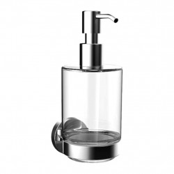 Emco Round - Nástěnný dávkovač mýdla, montáž pomocí lepení nebo vrtání, chrom 432100100